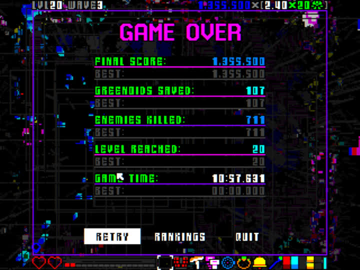 The death screen The death screen