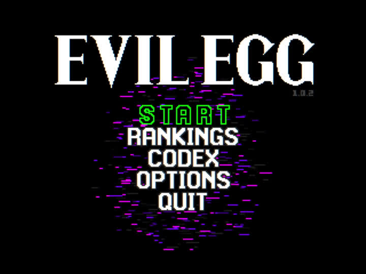 Evil Egg main menu Evil Egg main menu