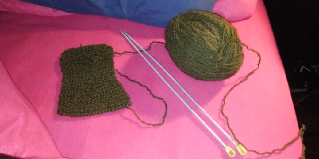 My first knitted swatch